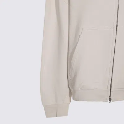 Balenciaga Dirty White Cotton Sweatshirt In Gray