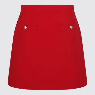 Valentino High Waist Skirt Heart-shaped Buttons