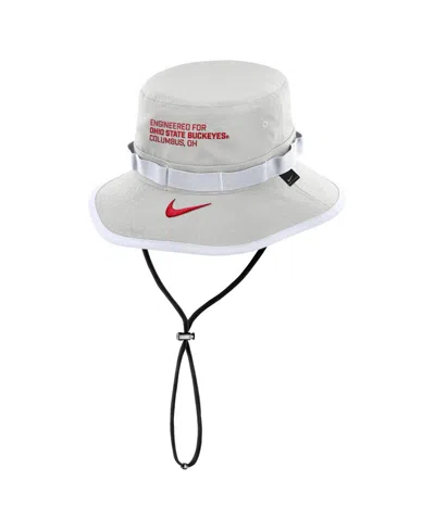 Nike Gray Ohio State Buckeyes 2025 Sideline Apex Boonie Bucket Hat In Gray