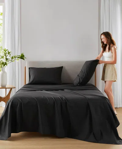 510 Design Super 144-thread Count Cotton 4-pc. Sheet Set, King In Black