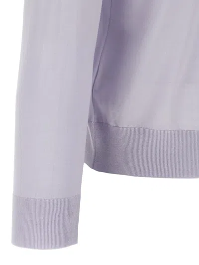 Kiton Ribbed Cuffs And Hem Polo Shirt In Gray