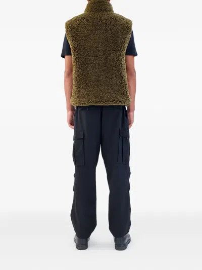 Unreal Fur Fleece Vest In Green