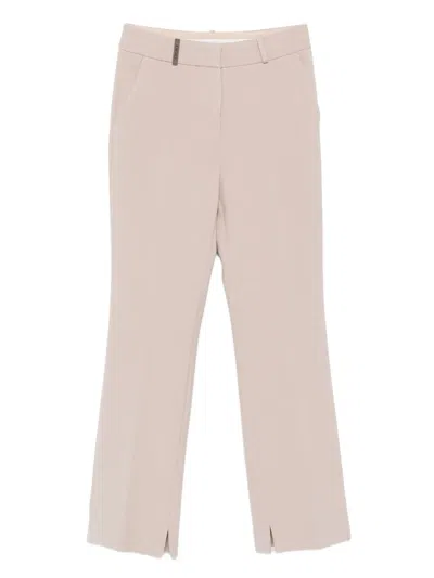 Peserico Klassische Cropped-hose In Gray