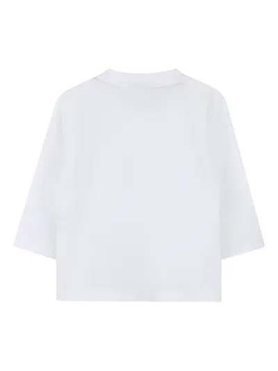Bosswear Logo Print Long-sleeve Top In White