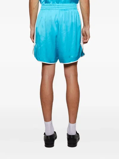 Blue Sky Inn Satin-finish Shorts In Blue