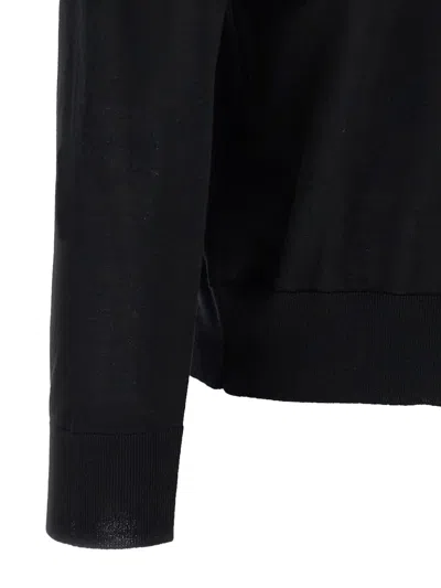 Kiton Long-sleeved Knitted Polo Shirt In Gray