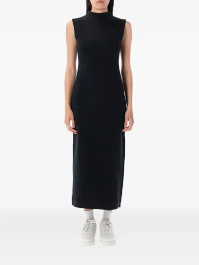 Nike Logo-print Sleeveless Maxi Dress In Black