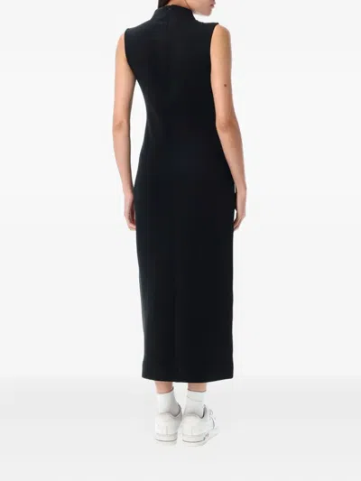 Nike Logo-print Sleeveless Maxi Dress In Black