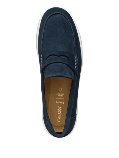 Geox Spherica™ Ecub-1 Penny Suede Loafers In Blue