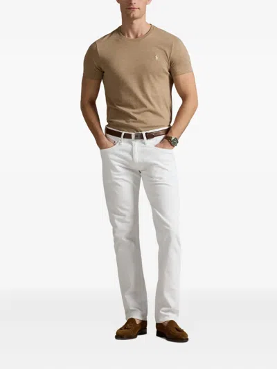Polo Ralph Lauren T-shirt Mit Logo-stickerei In Brown