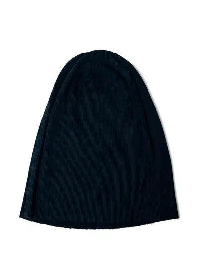 Greg Ross Logo-motif Ribbed Beanie In Blue
