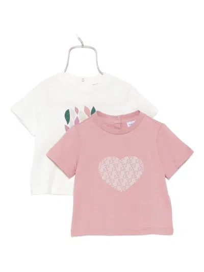 Emporio Armani Graphic-print T-shirts (pack Of Two) In Pink