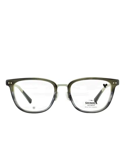 Shinola Rounded Rectangle-frame Glasses In Green
