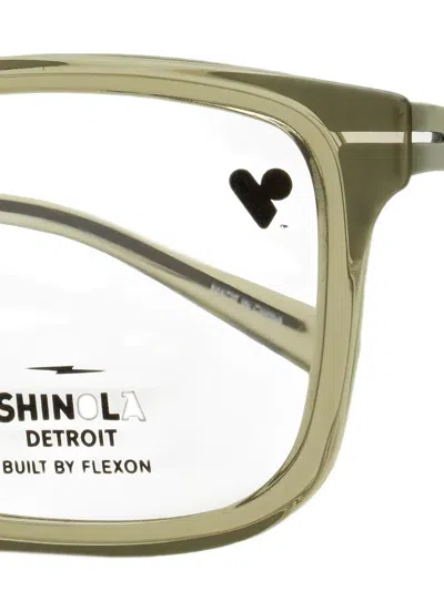 Shinola Flexon Rectangular-frame Glasses In Green