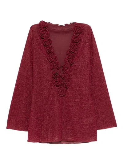 Oseree Lumière Rose Mini Dress In Red