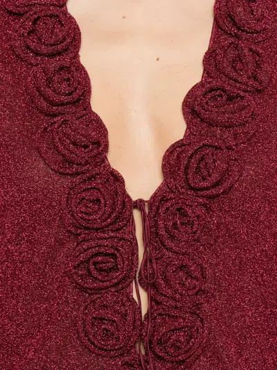Oseree Lumière Rose Mini Dress In Red