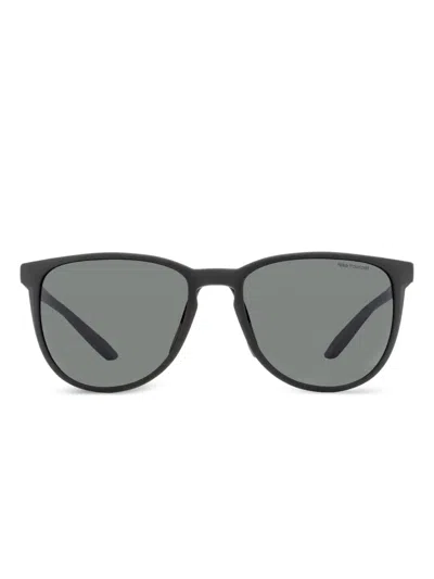 Nike Oval-frame Keyhole-bridge Sunglasses In Black