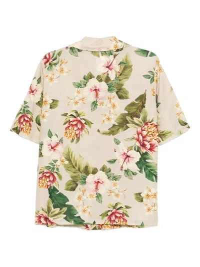 Marina Rinaldi Braies Floral-print Shirt In Neutral