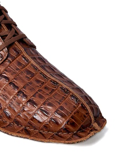 Martine Rose X Clarks Croc-embossed Derby Shoes In Animal Print