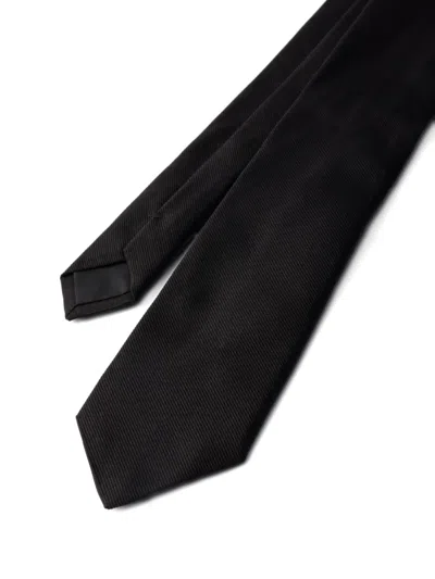 Prada Silk Tie In Black
