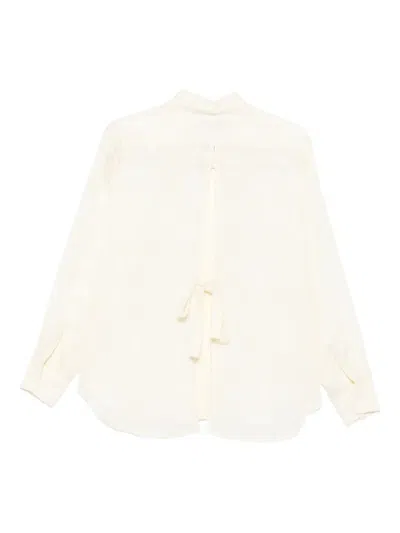 Pnk Open-back Linen Shirt