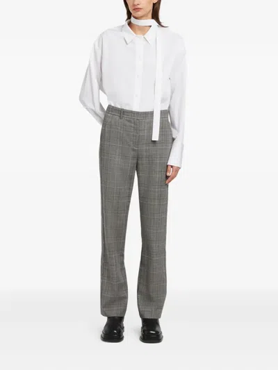 Ports 1961 Checkered Tailored Trousers In Gray