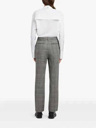 Ports 1961 Checkered Tailored Trousers In Gray