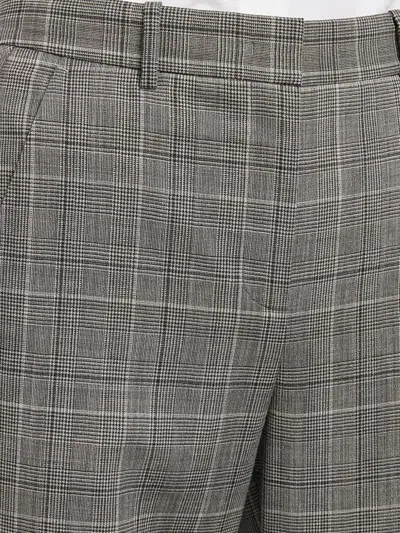 Ports 1961 Checkered Tailored Trousers In Gray