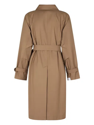 Max Mara Belted Double-breasted Trench Coat In Brown