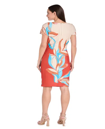 R & M Richards Women's Colorblocked Placement-print Sheath Dress In Multi