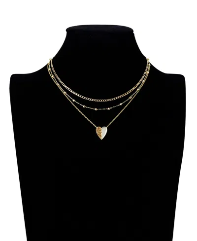 Unwritten Crystal Heart Pendant Necklace Set