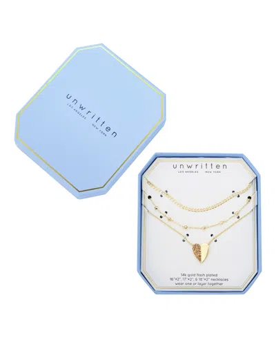 Unwritten Crystal Heart Pendant Necklace Set
