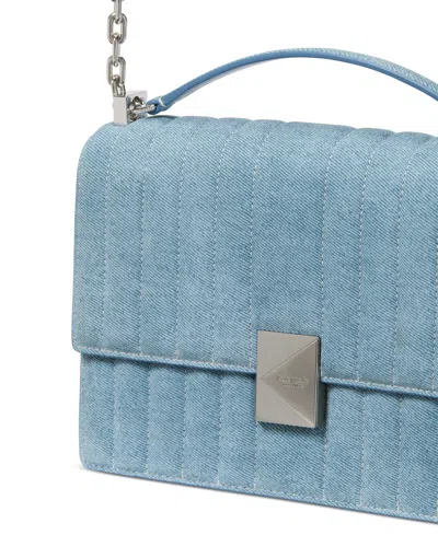 Kate Spade Deco Denim Chain Leather Shoulder Bag