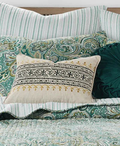 Levtex Kimpton Embroidered Decorative Pillow, 14" X 18" In Multi