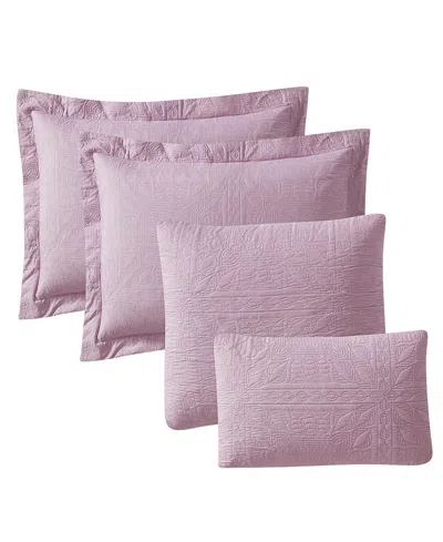 Nestl Grid Embossed 5-pc. Quilt Set, Full/queen