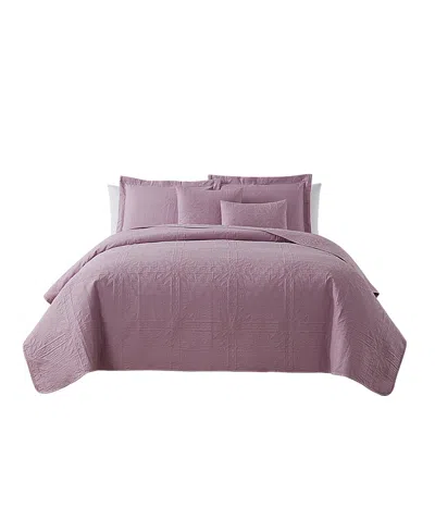 Nestl Grid Embossed 5-pc. Quilt Set, Full/queen