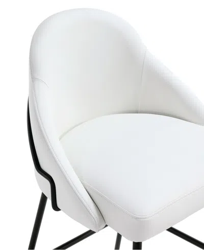 Manhattan Comfort 38" Faux Leather Gracie Counter Stool In White