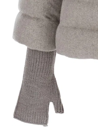 Herno Quilted High-neck Jacket In Gray