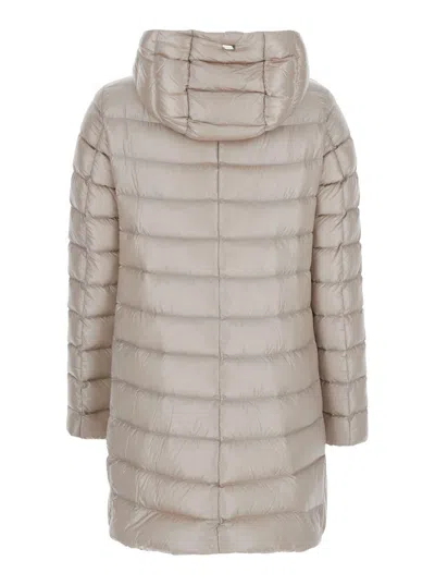 Herno Resort A-shape Jacket In Nylon Ultralight In Neutral