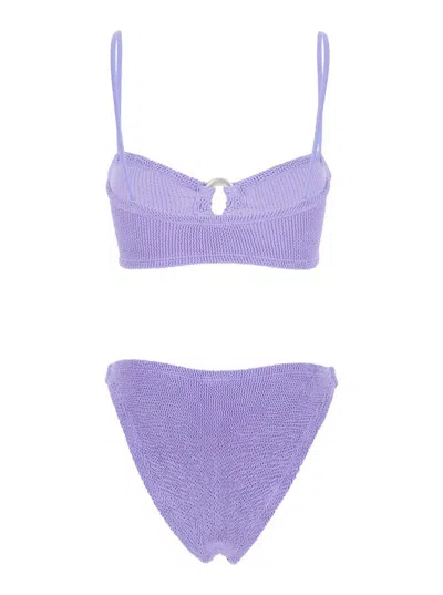 Hunza G Misty Bikini Pearly Hoop In Purple