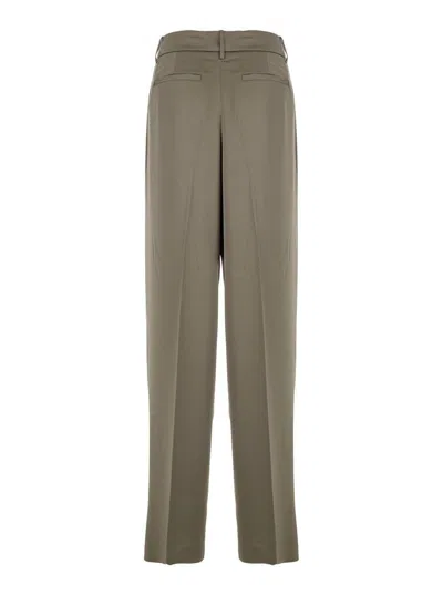 Michael Kors Satin Wide Leg Pant In Green