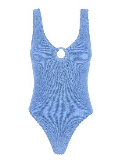Hunza G Celine Swim Covered Hoop In Blue