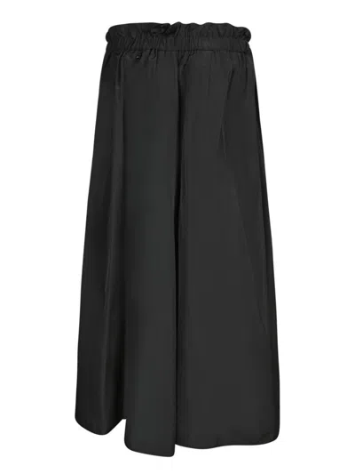 Herno Flared Midi Skirt With Elasticated Waistband In Gray