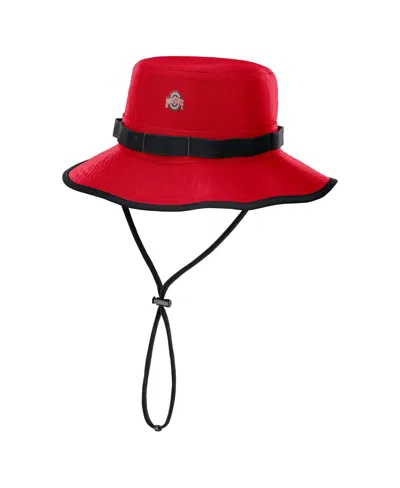 Nike Scarlet Ohio State Buckeyes 2025 Sideline Apex Boonie Bucket Hat In Red