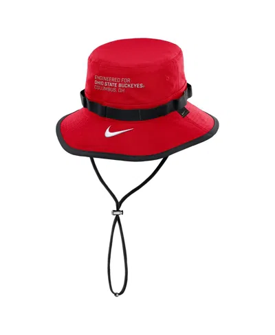 Nike Scarlet Ohio State Buckeyes 2025 Sideline Apex Boonie Bucket Hat In Red
