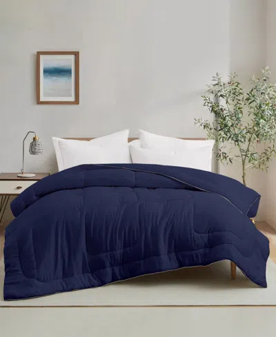 Unikome Soft Silky All Season Down Alternative Comforter, King In Blue
