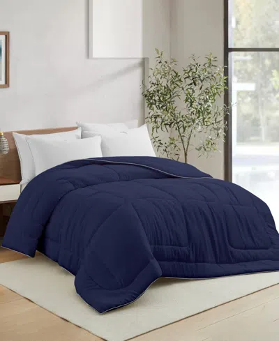 Unikome Soft Silky All Season Down Alternative Comforter, King In Blue