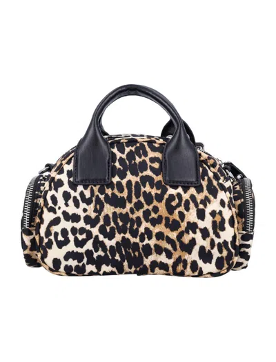 Ganni Leopard Mini Polochon Bag