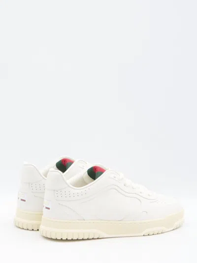 Gucci Sneakers In Gg Fabric With Iconic Web Tape On The Tongue In White