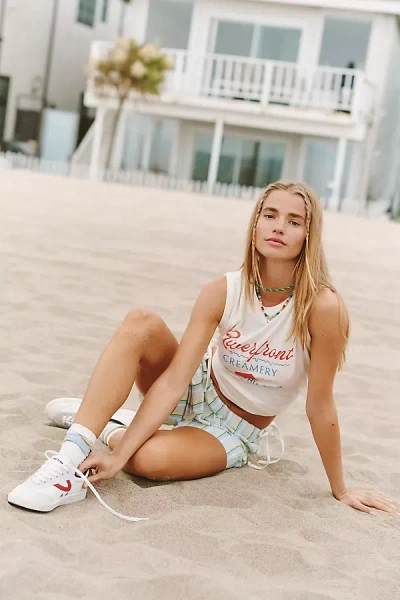 Pilcro The Vinnie Cotton-slub Crew-neck Muscle Tee By  In White